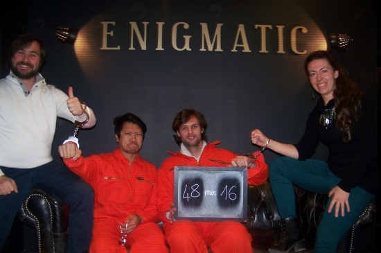 Des évadés plutôt satisfaits de leur séjour en prison ! Une escape room en moins de 50 minutes, bravo à vous